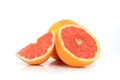 Sliced juicy grapefruits