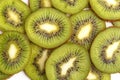 Sliced juicy kiwi fruit. View from above