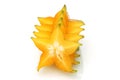 Sliced juicy star fruit