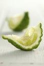 Sliced kaffir lime Royalty Free Stock Photo