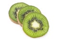 Sliced kiwi fruit isolated on white background Royalty Free Stock Photo