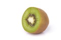 Sliced kiwi fruit on white background Royalty Free Stock Photo