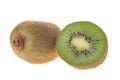 Sliced kiwi isolated on white Royalty Free Stock Photo