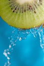 Sliced kiwifruit in water