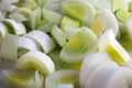 Sliced Leeks Royalty Free Stock Photo