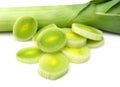 Sliced Leeks Royalty Free Stock Photo