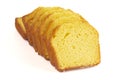 Sliced Lemon Cake on a White Background Royalty Free Stock Photo
