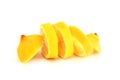 Sliced lemon on white background Royalty Free Stock Photo