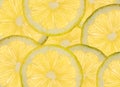 Sliced lemons background
