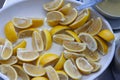 Sliced lemons.