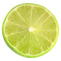 Sliced lime iisolated on white background with clipping path Royalty Free Stock Photo