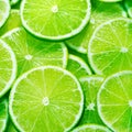 Sliced limes Royalty Free Stock Photo