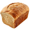 A Sliced Loaf of Crusty Bread with a Golden Brown Crust