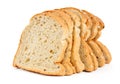 Sliced loaf of wheaten bread