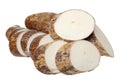 Sliced manioc Royalty Free Stock Photo