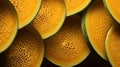 Sliced melon background