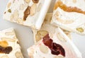 Sliced nougat Royalty Free Stock Photo