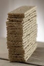 Sliced Oatmeal Bread on Wooden Table close-up