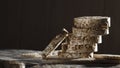 Sliced Oatmeal Bread on Wooden Table close-up