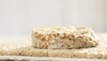 Sliced Oatmeal Bread on Wooden Table close-up