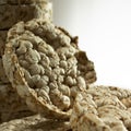 Sliced Oatmeal Bread on Wooden Table close-up