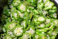 Sliced Okra Vegetable 2 Royalty Free Stock Photo