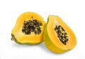 Sliced open Papaya fruit