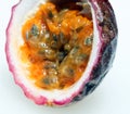 Sliced open passionfruit