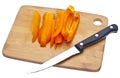 Sliced Orange Bell Pepper Royalty Free Stock Photo