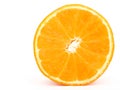 Sliced fresh orange isolated on white background Royalty Free Stock Photo