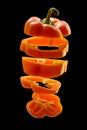 Sliced orange pepper Royalty Free Stock Photo