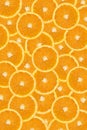 Sliced oranges background