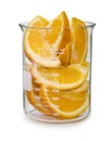 Sliced Oranges In A Beaker Royalty Free Stock Photo