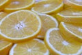 Pile of sliced oranges Royalty Free Stock Photo