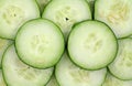 Sliced organic cucumbers