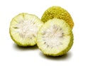 Sliced osage oranges or Maclura Royalty Free Stock Photo