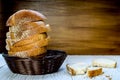 A Sliced Pain De Campagne Au Levain. Royalty Free Stock Photo