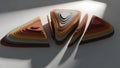 Sliced Parametric Sculpture Abstract 3D Render Royalty Free Stock Photo