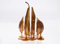 Sliced pear with caramel