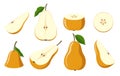 Sliced pear fruit Royalty Free Stock Photo