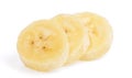 Sliced peeled banana isolated Royalty Free Stock Photo