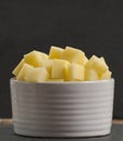 Sliced, peeled raw potatoes Royalty Free Stock Photo