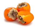 Sliced persimmon path isolated Royalty Free Stock Photo