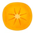 sliced persimmon path isolated Royalty Free Stock Photo