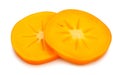 sliced persimmon Royalty Free Stock Photo