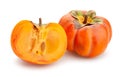 Sliced persimmon Royalty Free Stock Photo