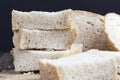 sliced pieces of gray bread from second-rate flour