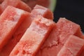 Sliced pieces of watermelon. Close-up Royalty Free Stock Photo