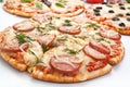 Sliced Pizza with Sausage and Onion Royalty Free Stock Photo