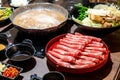Sliced Pork for Japanese Shabu Shabu and Sukiyaki